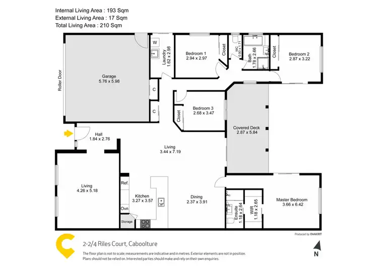 Floorplan of Homely semi-detached listing, 2/2-4 Riles Court, Caboolture QLD 4510