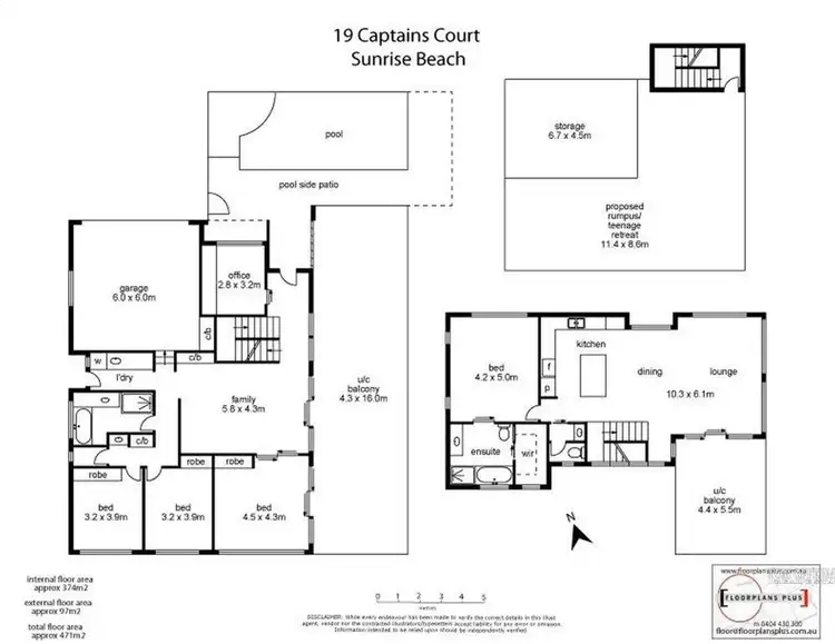 Floorplan of Homely house listing, 19 Captains Ct, Sunrise Beach QLD 4567