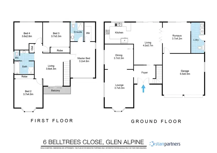 Floorplan of Homely house listing, 6 Belltrees Cl, Glen Alpine NSW 2560