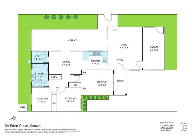 Floorplan of Homely house listing, 6a Eden Close, Kanwal NSW 2259
