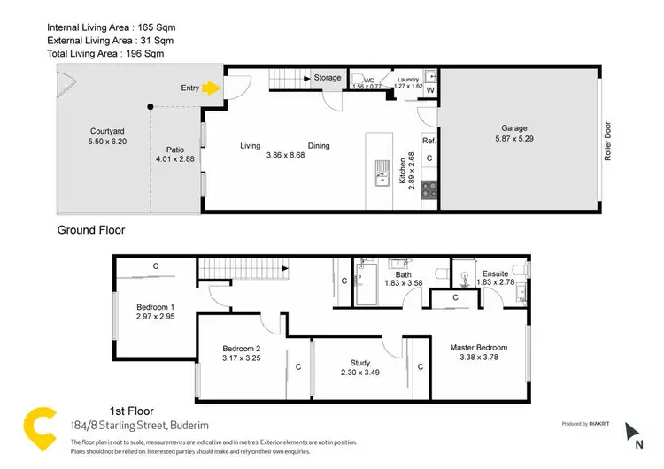 Floorplan of Homely townhouse listing, 184/8 Starling Street, Buderim QLD 4556