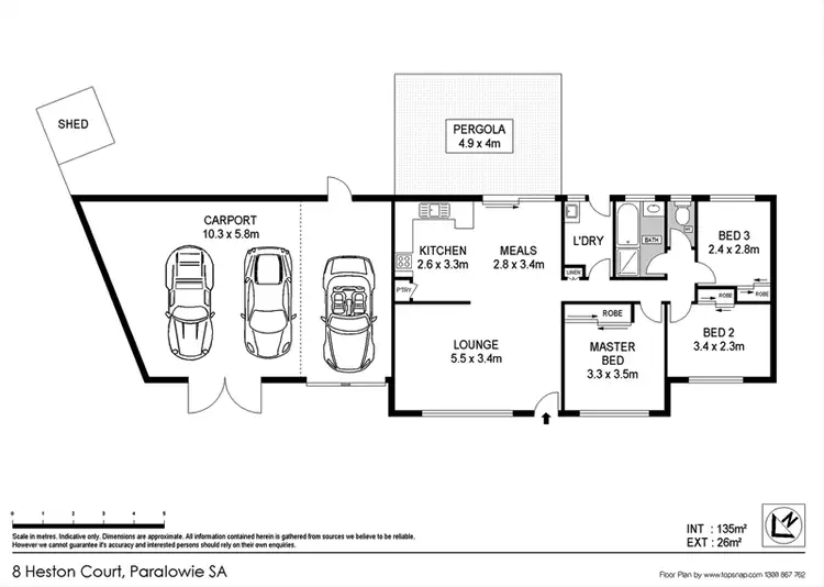 Floorplan of Homely house listing, 8 Heston Ct, Paralowie SA 5108