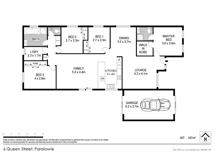 Floorplan of Homely house listing, 6 Queen St, Paralowie SA 5108