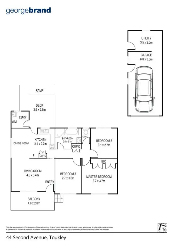 Floorplan of Homely house listing, 44 Second Ave, Toukley NSW 2263