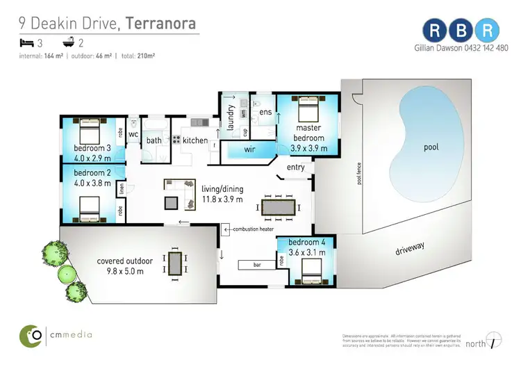 Floorplan of Homely house listing, 9 Deakin Drive, Terranora NSW 2486