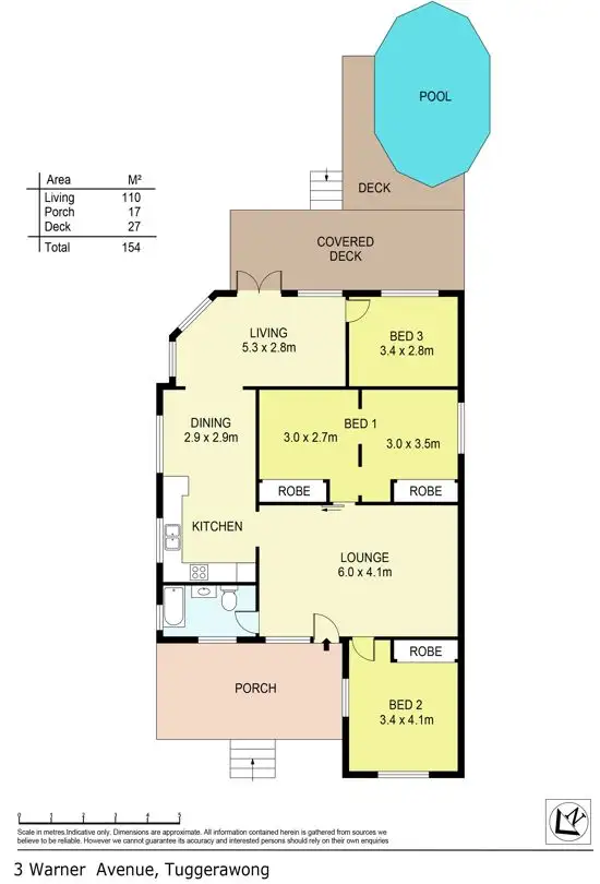 Floorplan of Homely house listing, 3 Warner Ave, Tuggerawong NSW 2259
