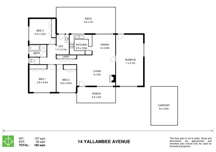 Floorplan of Homely house listing, 14 Yallambee Avenue, Armidale NSW 2350