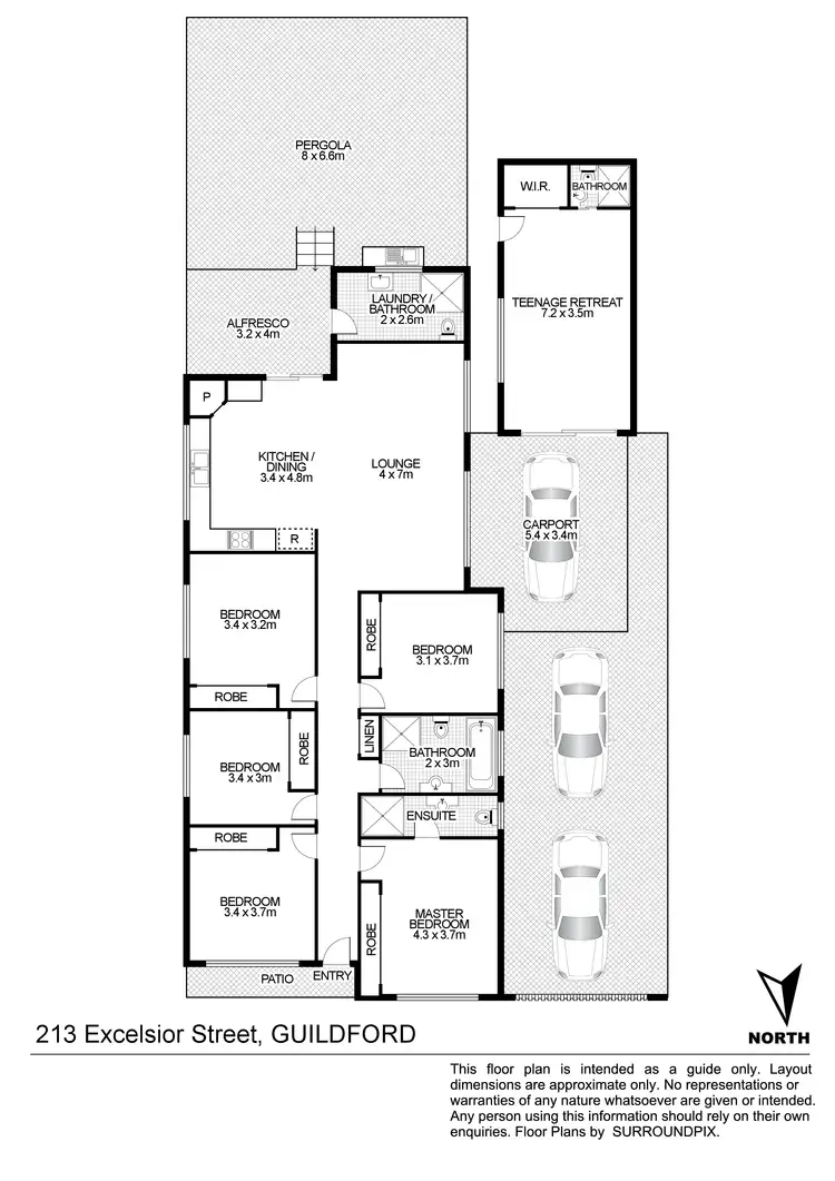 Floorplan of Homely house listing, 213 Excelsior St, Guildford NSW 2161