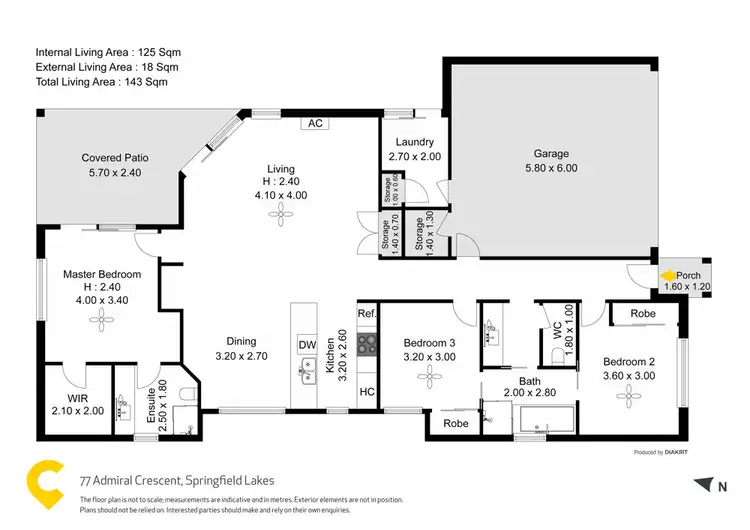 Floorplan of Homely house listing, 77 Admiral Crescent, Springfield Lakes QLD 4300