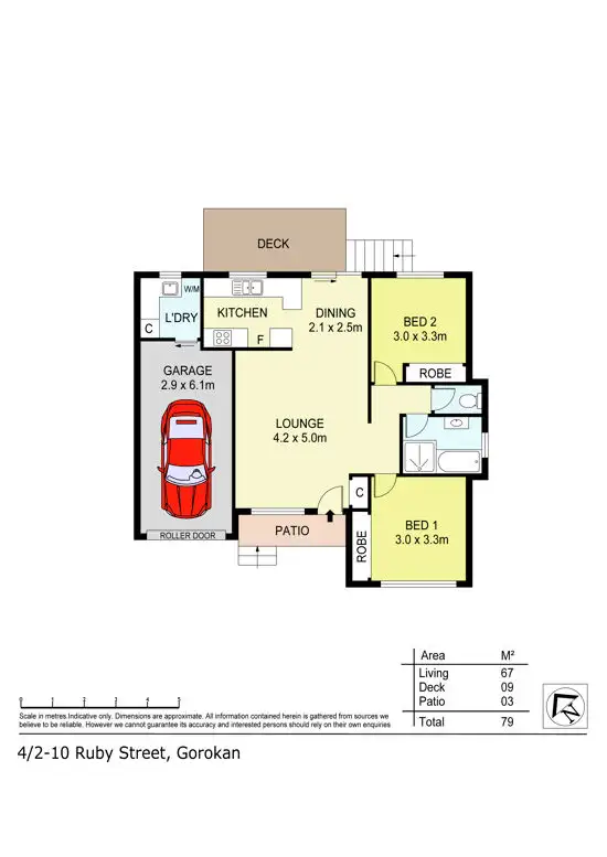 Floorplan of Homely villa listing, 4/2-10 Ruby Street, Gorokan NSW 2263