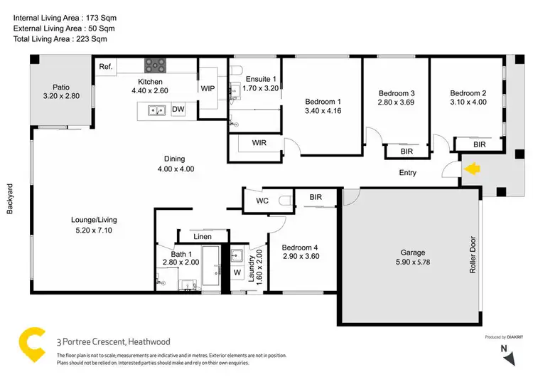 Floorplan of Homely house listing, 3 Portree Crescent, Heathwood QLD 4110