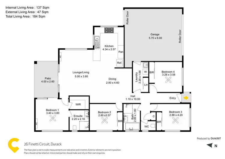Floorplan of Homely house listing, 26 Finetti Circuit, Durack QLD 4077