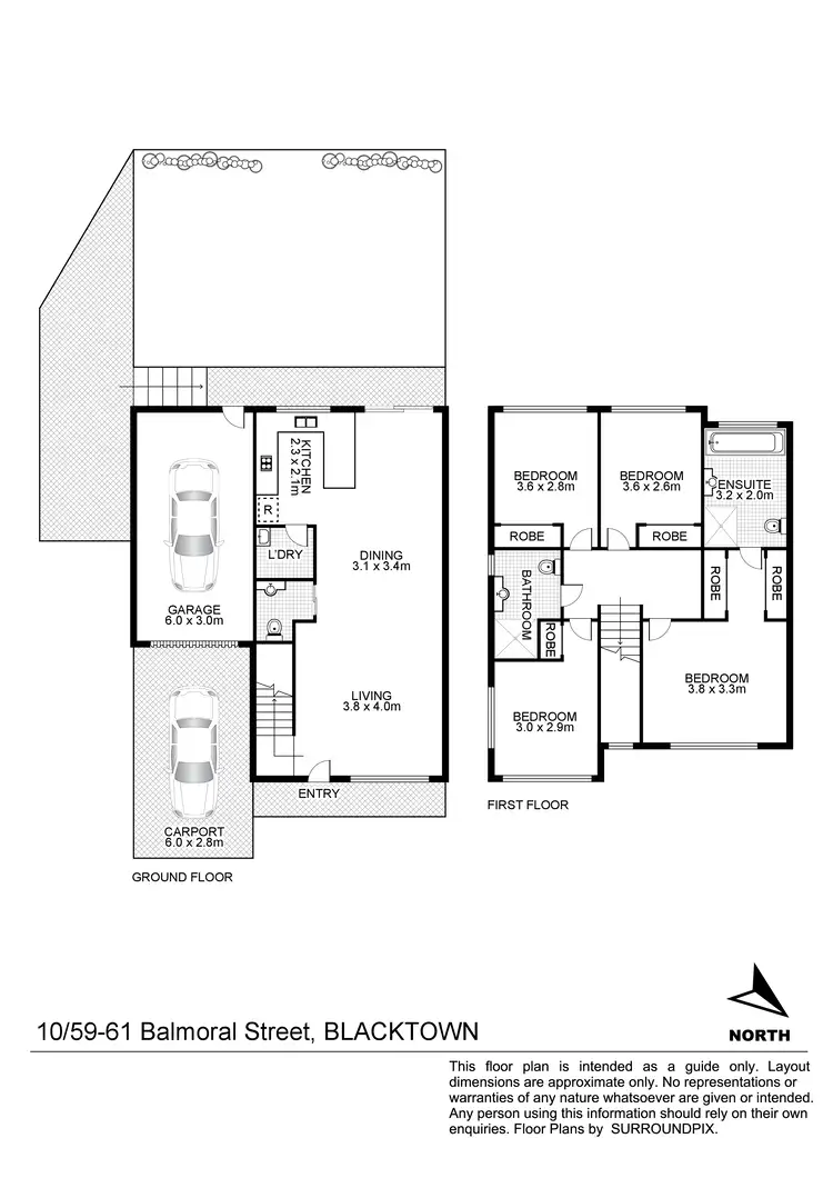 Floorplan of Homely townhouse listing, 10/59-61 Balmoral Street, Blacktown NSW 2148