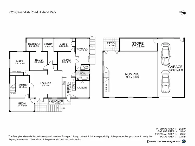 Floorplan of Homely house listing, 626 Cavendish Road, Holland Park QLD 4121