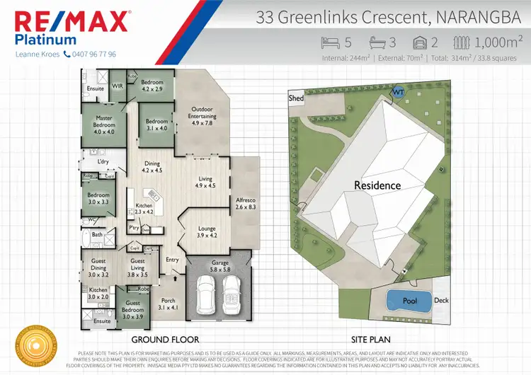 Floorplan of Homely house listing, 33 Greenlinks Crescent, Narangba QLD 4504