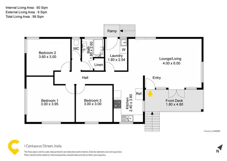 Floorplan of Homely house listing, 1 Centaurus Street, Inala QLD 4077