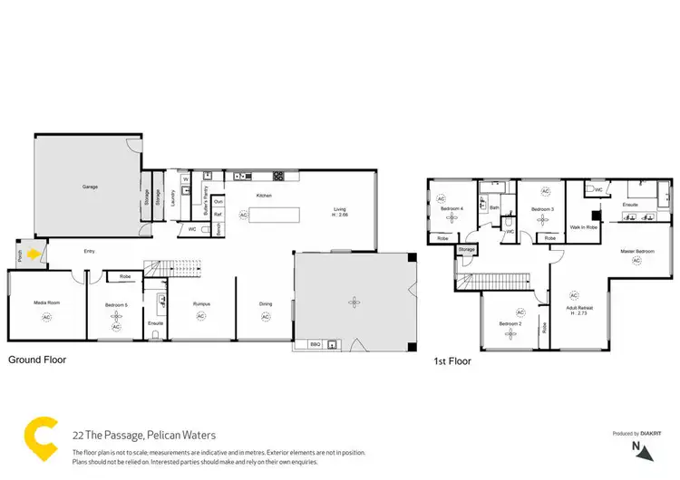 Floorplan of Homely house listing, 22 The Passage, Pelican Waters QLD 4551