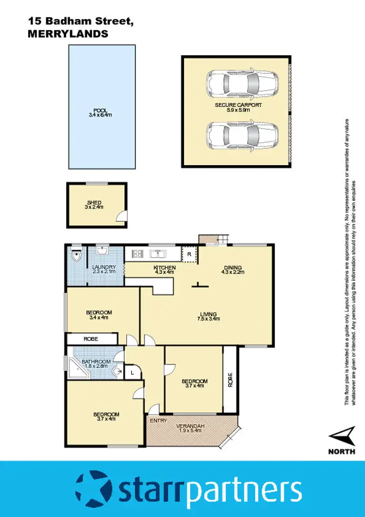 Floorplan of Homely house listing, 15 Badham Street, Merrylands NSW 2160