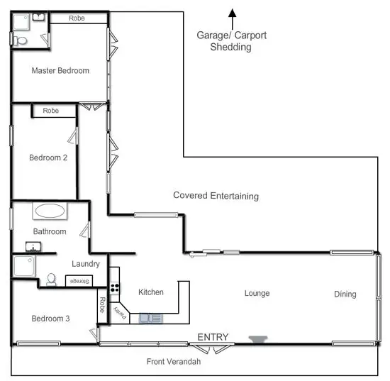 Floorplan of Homely house listing, 3 Hovell Street, Yass NSW 2582