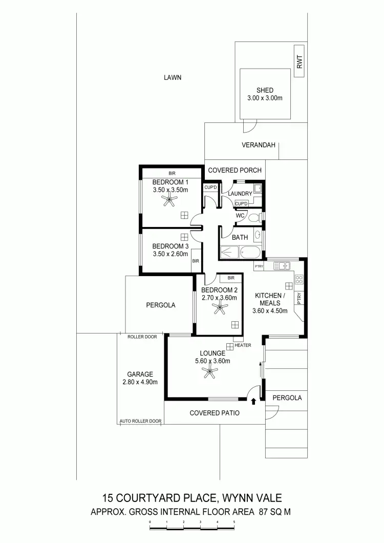 Floorplan of Homely house listing, 15 Courtyard Place, Wynn Vale SA 5127