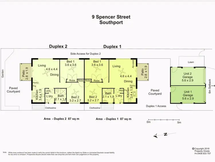 Floorplan of Homely semi-detached listing, 9 Spencer St, Southport QLD 4215