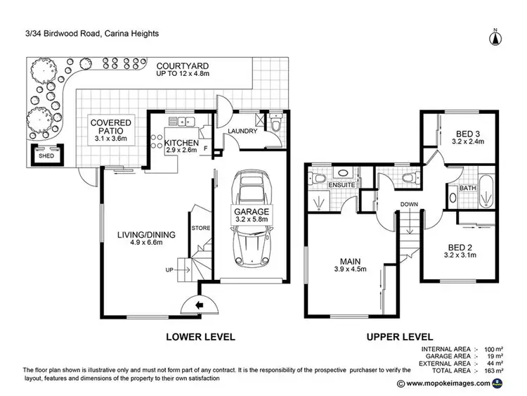 Floorplan of Homely townhouse listing, 3 /34 Birdwood Rd, Carina Heights QLD 4152