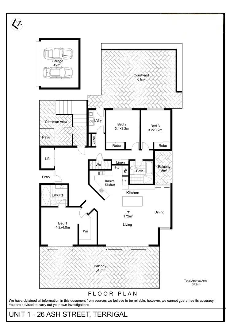 Floorplan of Homely unit listing, 1/26 Ash Street, Terrigal NSW 2260