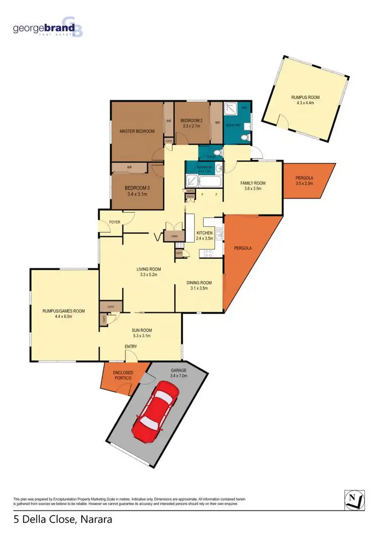Floorplan of Homely house listing, 5 Della Close, Narara NSW 2250