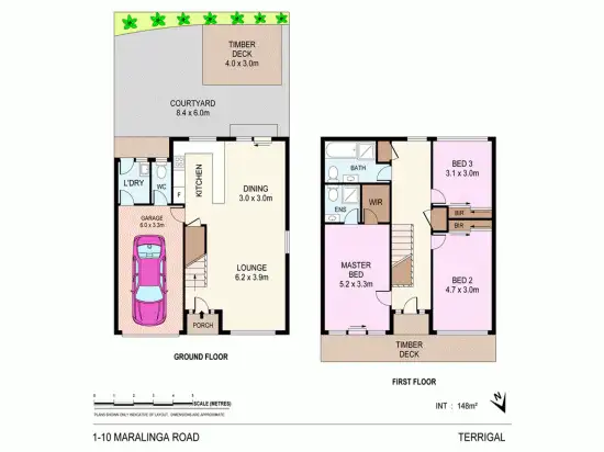 Floorplan of Homely townhouse listing, 1/8-10 Maralinga Road, Terrigal NSW 2260