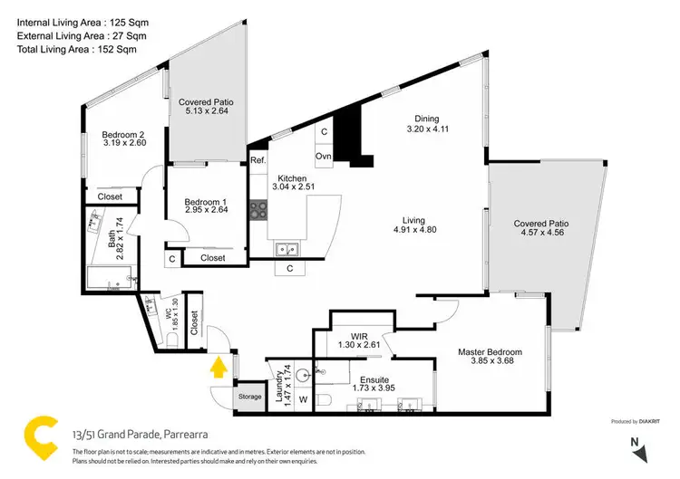 Floorplan of Homely unit listing, 13/51 Grand Parade, Parrearra QLD 4575