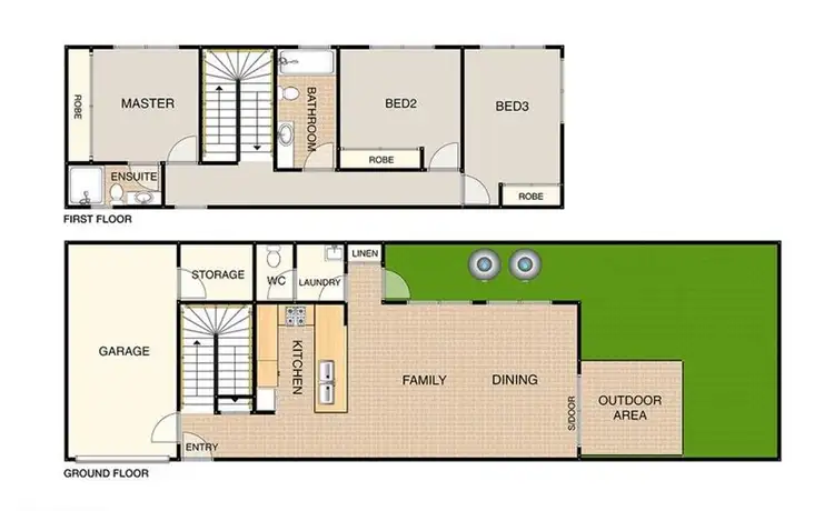 Floorplan of Homely townhouse listing, 3/27 Allworth Street, Northgate QLD 4013