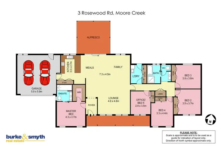 Floorplan of Homely house listing, 3 Rosewood Road, Tamworth NSW 2340