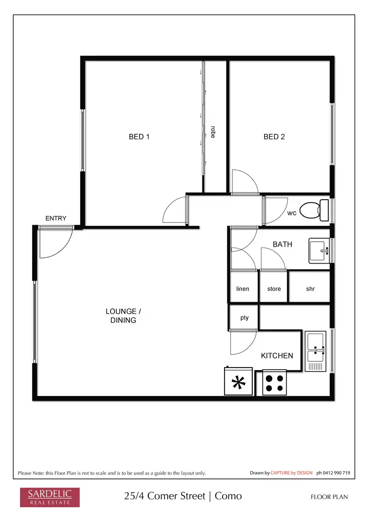 Floorplan of Homely apartment listing, 25/4 Comer Street, Como WA 6152