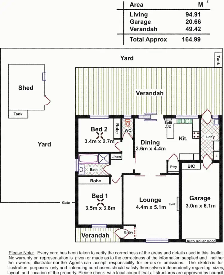Floorplan of Homely house listing, 2/1 Clancy Road, Paralowie SA 5108