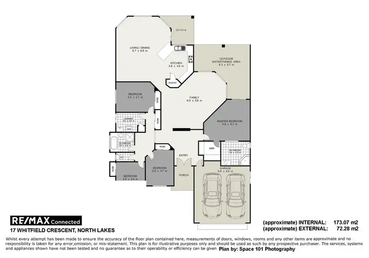 Floorplan of Homely house listing, 17 Whitfield Crescent, North Lakes, North Lakes QLD 4509