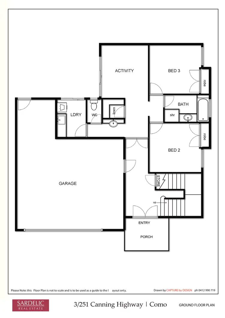 Floorplan of Homely townhouse listing, 3/251 Canning Hwy, Como WA 6152