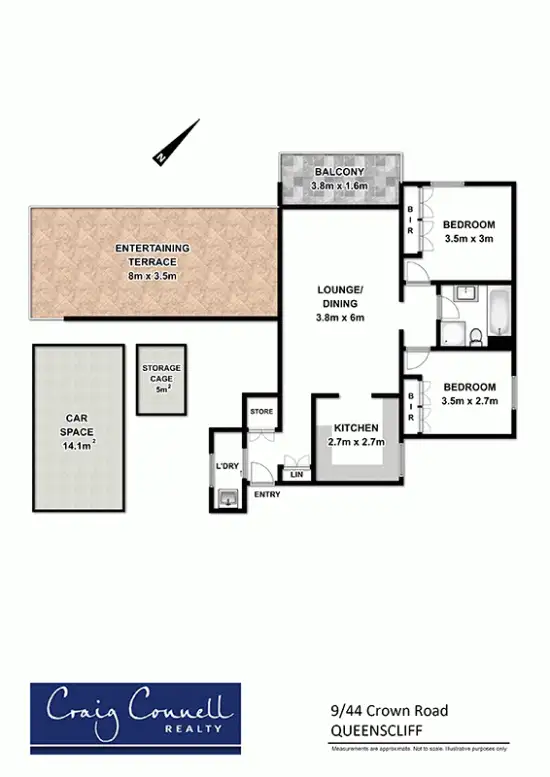 Floorplan of Homely unit listing, 9/44 Crown Road, Queenscliff NSW 2096