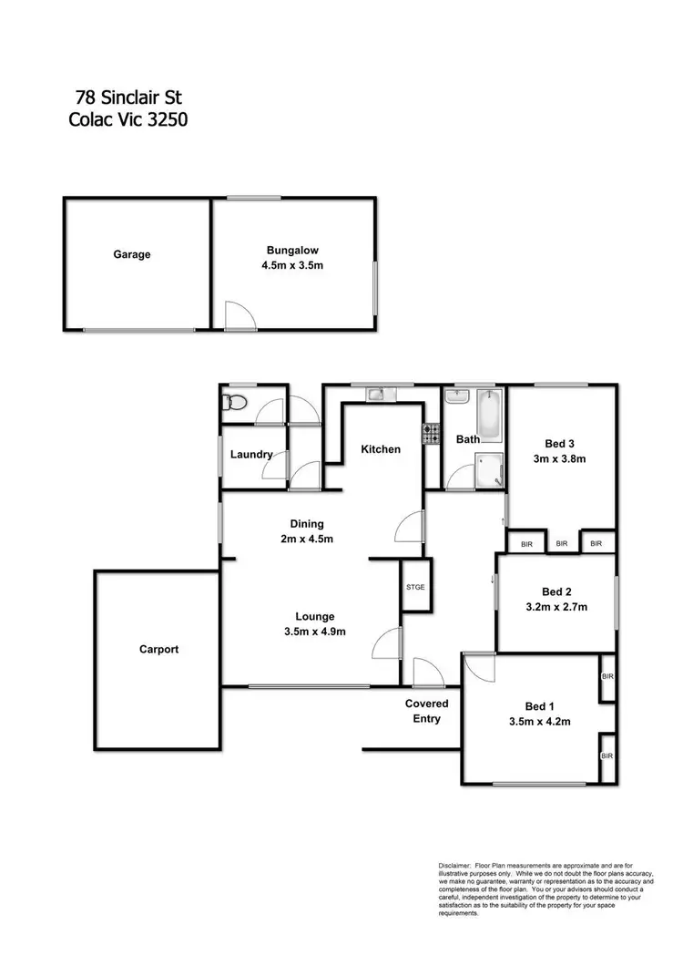 Floorplan of Homely house listing, 78 Sinclair Street, Colac VIC 3250