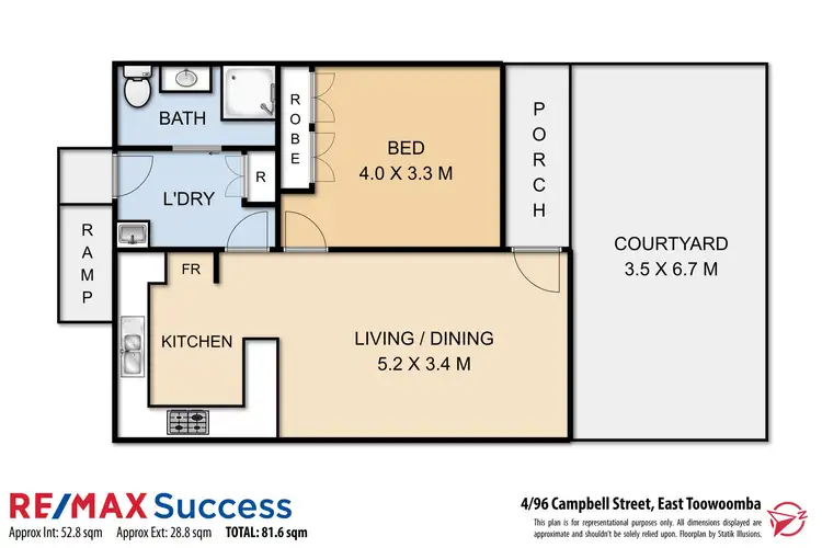 Floorplan of Homely unit listing, 4/96 Campbell Street, East Toowoomba QLD 4350