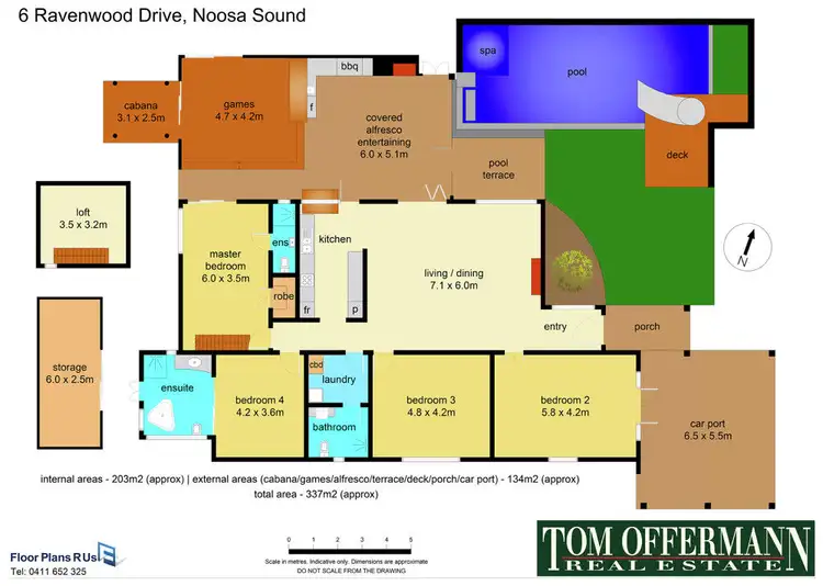 Floorplan of Homely house listing, 6 Ravenwood Drive, Noosa Heads QLD 4567
