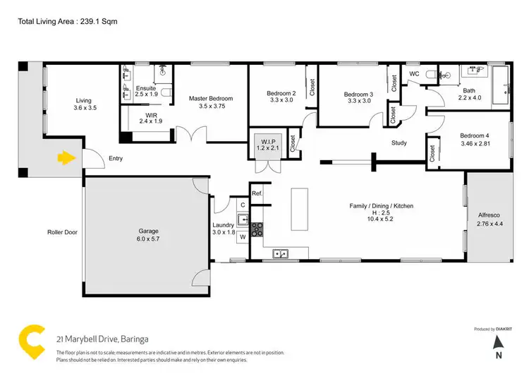 Floorplan of Homely house listing, 21 Marybell Drive, Baringa QLD 4551