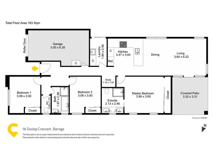 Floorplan of Homely house listing, 16 Dunlop Crescent, Baringa QLD 4551