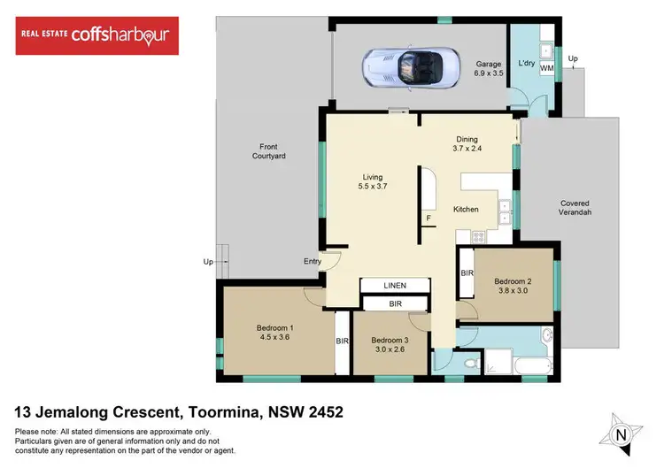 Floorplan of Homely house listing, 13 Jemalong Crescent, Toormina NSW 2452