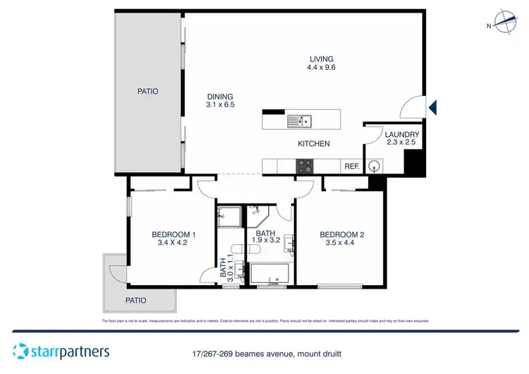 Floorplan of Homely unit listing, 17/267-269 Beames Avenue, Mount Druitt NSW 2770