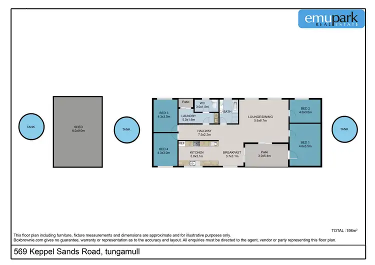 Floorplan of Homely rural property listing, 569 Keppel Sands Road, Tungamull QLD 4702