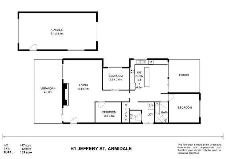 Floorplan of Homely house listing, 61 Jeffrey Street, Armidale NSW 2350