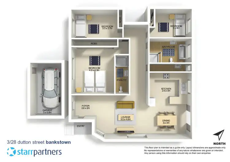 Floorplan of Homely villa listing, 3/28 Dutton Street, Bankstown NSW 2200