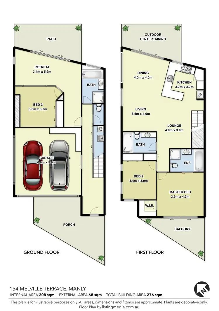 Floorplan of Homely house listing, 154 Melville Terrace, Manly QLD 4179
