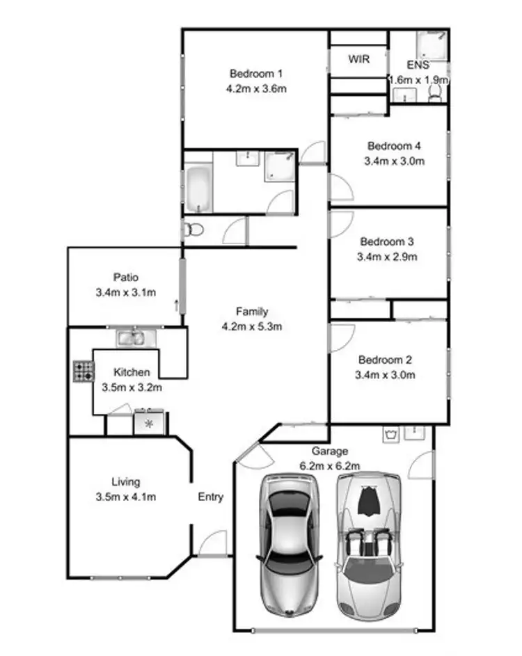 Floorplan of Homely house listing, 10 Wavecrest Place, Calamvale QLD 4116