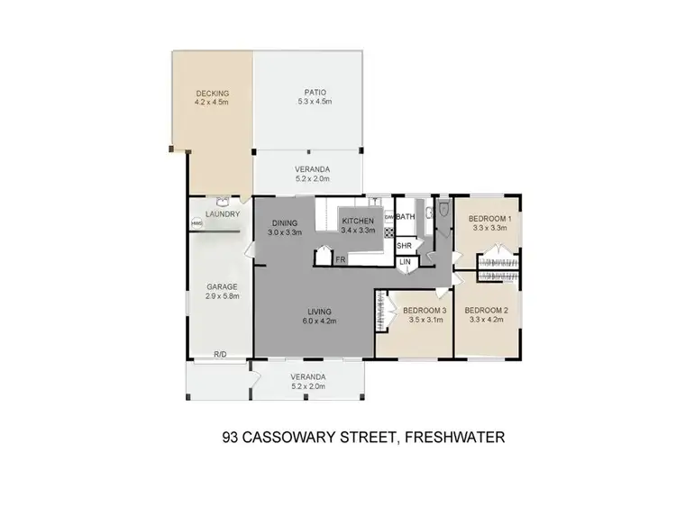 Floorplan of Homely house listing, 93 Cassowary Street, Freshwater QLD 4870